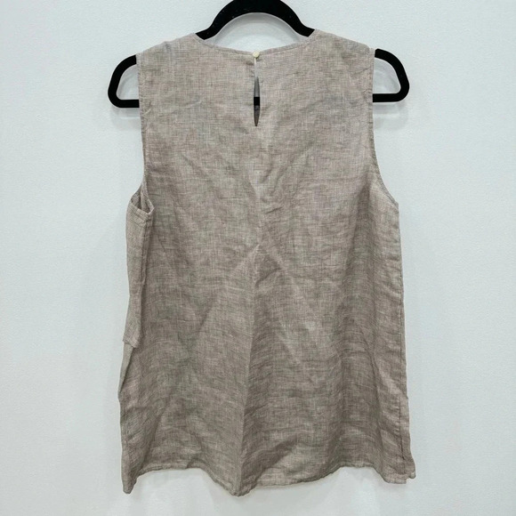 J. McLaughlin Theodora Sleeveless Houndstooth Linen tunic Top Sz Large New - Picture 4 of 7